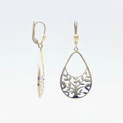 Šperk Holíč Strom života zlaté visacie náušnice ZN216