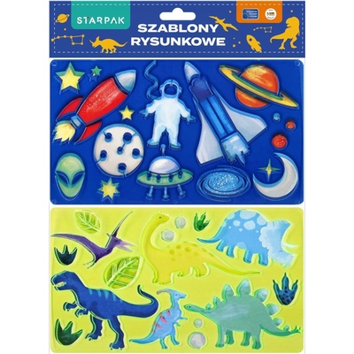 na kreslenie Starpak 505501 dinosaury vesmír 2 kusy