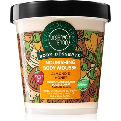 Organic Shop Body Desserts Almond & Honey пяна за тяло за подхранване и хидратация 450ml