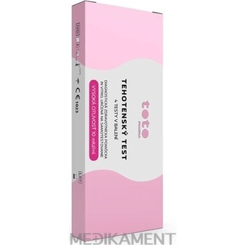 Toto Tehotenský test Vysoká citlivosť 10 mIU/ml 4 ks