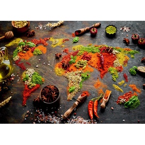 Enjoy - Puzzle World Map in Spices - 1 000 piese