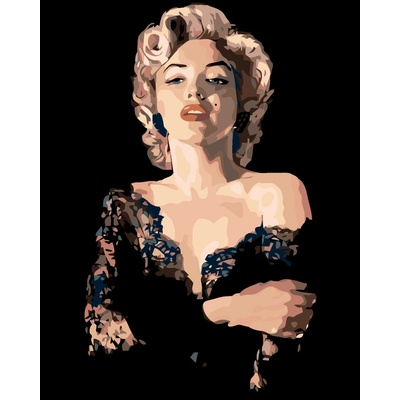 ZUTY Malování podle čísel MARILYN V ČERNÝCH ŠATECH 40 x 50 cm