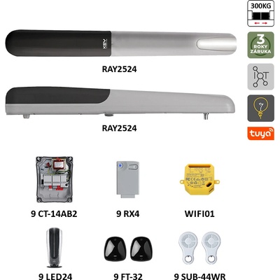 900KRAY2524ER + WIFI pre dvojkrídlovú bránu do 2,5 m/krídlo
