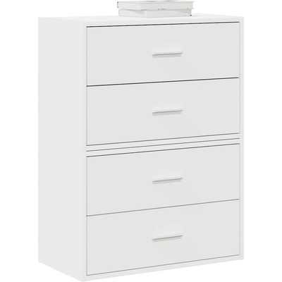 vidaXL Шкафове с 2 чекмеджета 2 бр бели 60x31x40 см инженерно дърво (858822)