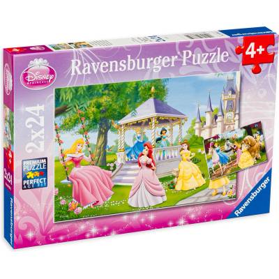 Ravensburger Пъзел Ravensburger от 2 x 24 части - Дисни Принцеси в градината (8865)