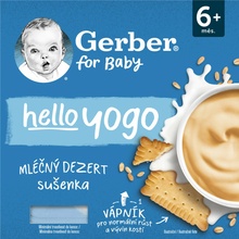 Gerber Hello yogo dezert sušenkový 4 x 100 g