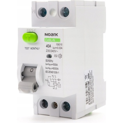 Noark Electric Ex9L-N 2P 25A AC 30mA – Hledejceny.cz
