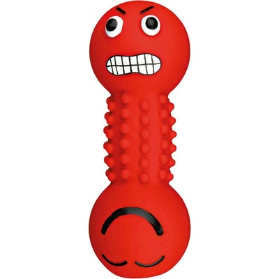 Trixie Latexová činka s obličejem, plněná, různé barvy 19 cm
