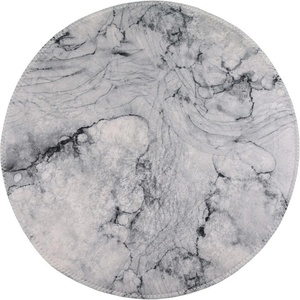 Vitaus Светлосив миещ се кръгъл килим ø 100 cm - Vitaus (KRN-S9510-Yuvarlak-100x100)