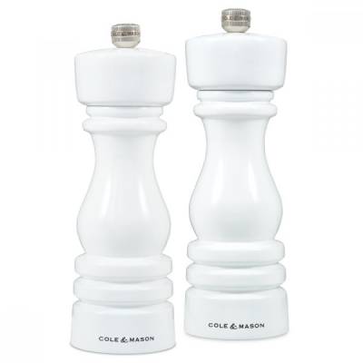 Комплект мелнички за сол и пипер LONDON - 18 см. - цвят бял гланц (Cole & Mason H 233095)