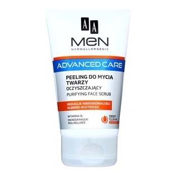 AA Cosmetics Men Advanced Care čistící peelingový gel na obličej 150 ml
