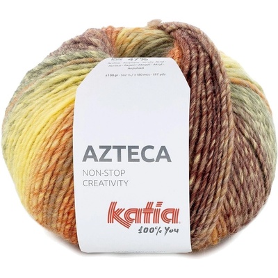 Katia Azteca 7890 Rust/Yellow/Green Плетива прежда (7890)
