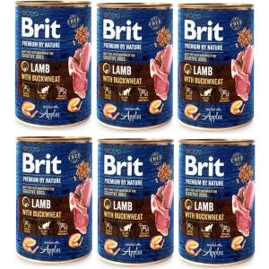 Brit Premium by Nature Агнешко с елда 6x400г