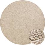 Hanse Home Светлокафяв кръгъл килим ø 133 cm Wolly - BT Carpet (102842-133)