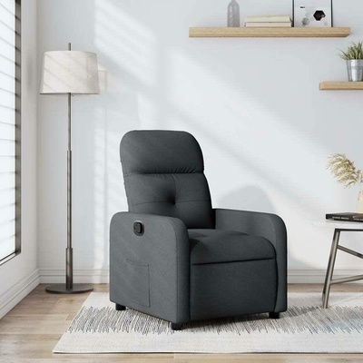vidaXL 374198 Polohovací tmavě šedé textil