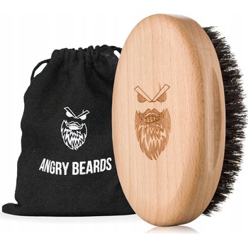 Angry Beards Drevená kefa na bradu a fúzy Harden