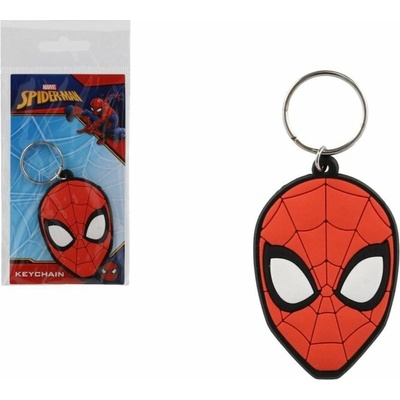 Prívesok na kľúče Gumová Spiderman hlava 7 cm