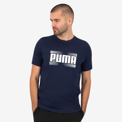 Puma pánske tričko na fitnes s krátkym rukávom modré