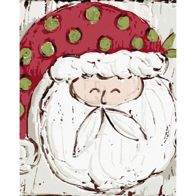 Zuty Malování podle čísel SANTA S PUNTÍKOVANOU ČEPICÍ HALEY BUSH