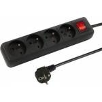 BLOW 98-768# Extension cord pr-470wsp 4 sockets with grounding+switch 5m black 3x1.5mm
