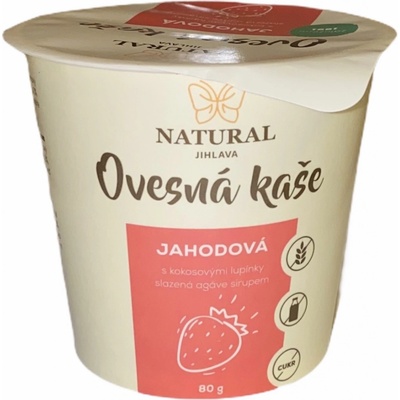 Natural Jihlava Ovesná kaše bez lepku Jahodová 80 g