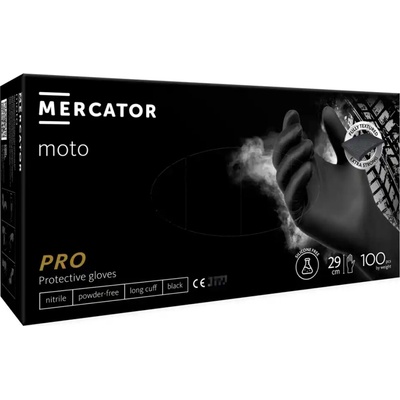Mercator Medical MOTO nitrilové BLACK 100 ks