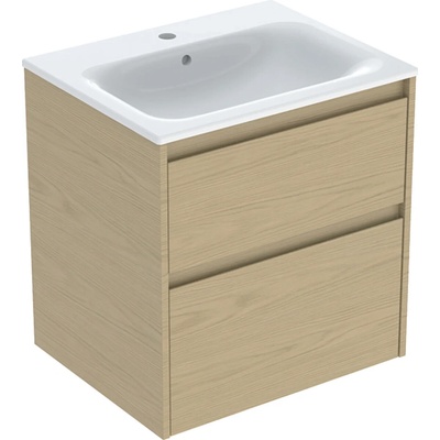 Geberit Selnova Square umývadlo so skrinkou 60 cm dub 504.138.PS.1