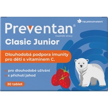 Preventan Clasic Junior tabliet príchuť jahoda 30 ks