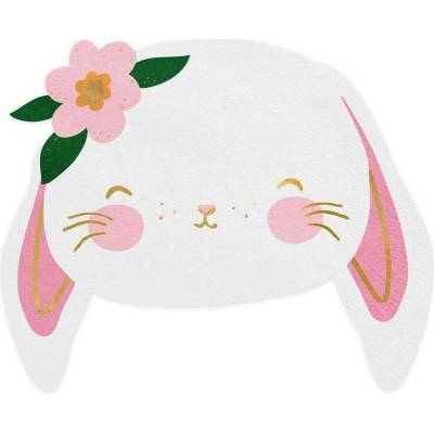 PartyDeco ubrousky s motivem králíčka 20ks 29x24cm