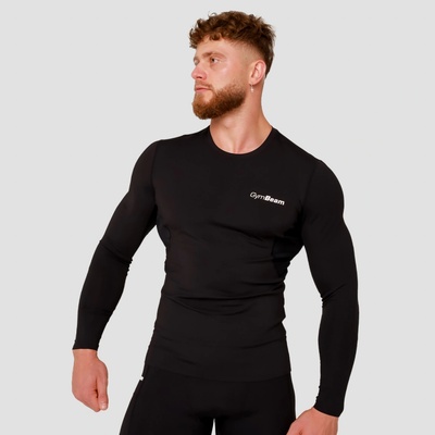GymBeam Kompresné tričko dlhým rukávom High Black