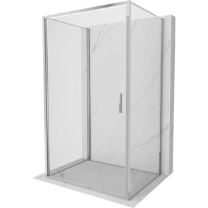 Mexen Exo-B 3S 3-стенна душ кабина с отваряща се врата 75 x 110 см, прозрачно, (817-075-110-01-00-3S)