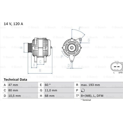 generátor BOSCH 0 986 042 820