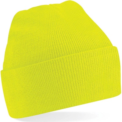 Beechfield čepice original Cuffed beanie B45B neon yellow