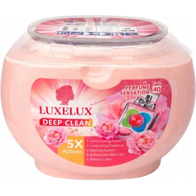Luxelux Deep Clean 5v1 intenzivně parfémované prací kapsle 40 PD