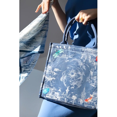 Lilou Чанта Lilou (SHOP/MED/CANVAS/BLUE)