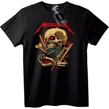 NOONEBRAND Тениска Metallica Череп граната - M, Black
