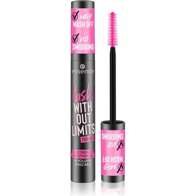 essence lash WITHOUT LIMITS TUBING спирала за обем и удължаване на мигли цвят 04 Black Tubing 13ml