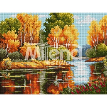 Milena Style Лицето на есента - гоблен със схема конци dmc 1: 1