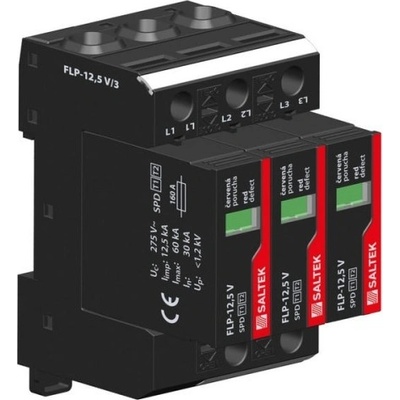 SALTEK FLP-12,5 V/3 svodič bleskových proudů a přepětí, vhodné pro 3-fázový systém TN-C, i