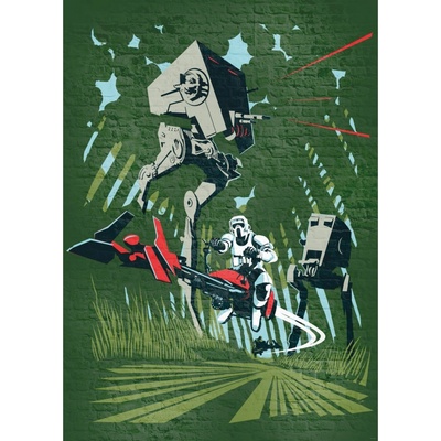 Komar Vliesová fototapeta Star Wars Classic Concrete Endor rozměry 200 x 280 cm
