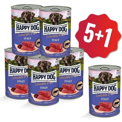 Happy Dog Büffel Pur Italy buvolí 6 x 400 g