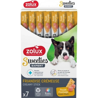 ZOLUX SWEETIES krémová psia maškrta s kuracím mäsom a syrom 7x14g