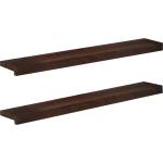 vidaXL Парапети за прозорци 2 бр. Тъмен кафяв 100 x 20 x 2 cm (42048298)