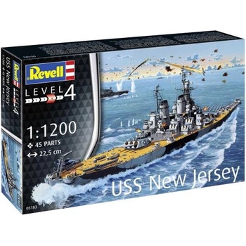 Revell Пластмасов модел комплект кораб 05183 - USS New Jersey (1: 1200)