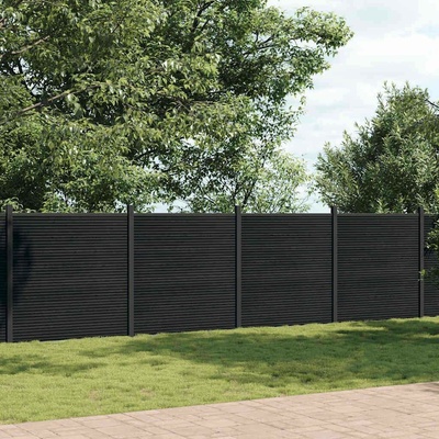 vidaXL Plotový dílec šedý 1 045 x 186 cm WPC