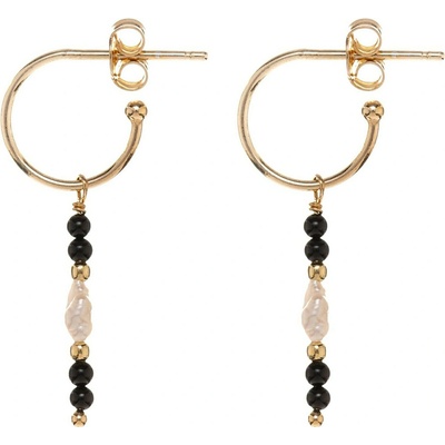 Alisia Nádherné visiace náušnice s pravými perlami a achátom AL5256.01.000