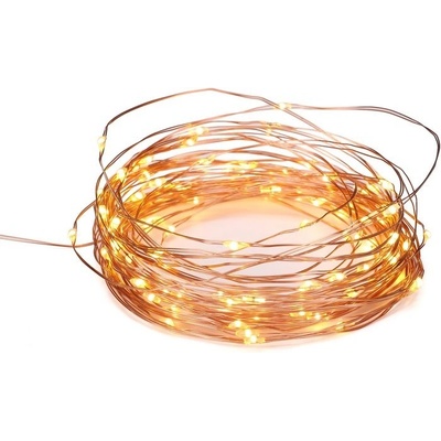 ACA Lighting LED dekorační měděná girlanda 8 funkcí teplá bílá barva 10 m IP44 venkovní