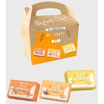 Labor Pro My Soapy Moment Perfect Gift mýdlo pomeranč 100 g + mýdlo citron 100 g + mýdlo broskev 100 g darčeková sada