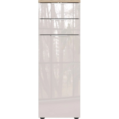 Germania Кремав гланцов висок/тесен шкаф за баня 39x112 cm Tavira - Germania (2753-654)