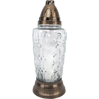 KAHANEC sklo hruška ornament K-1018 29cm ZLATÝ